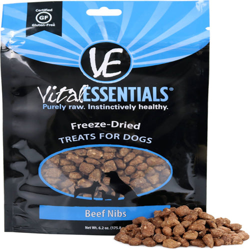 Vital Essentials Beef Nibs Freeze-Dried Raw Dog Treats; 6.2Oz