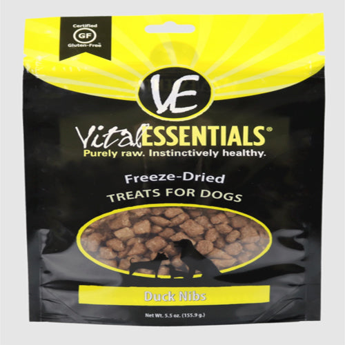 Vital Essentials Dog Freeze-Dried Treat Nibs Duck 5.5Oz