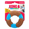 KONG CoreStrength Bamboo Ring Dog Toy Blue/Red 1ea/LG