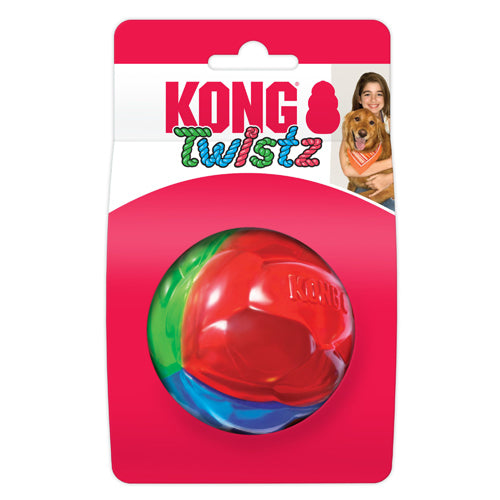 KONG Twistz Ball Dog Toy Multi-Color 1ea/MD