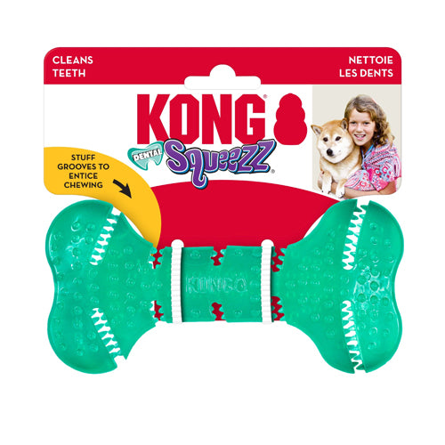 KONG Squeezz Dental Roller Bone Dog Chew 1ea/XS/SM