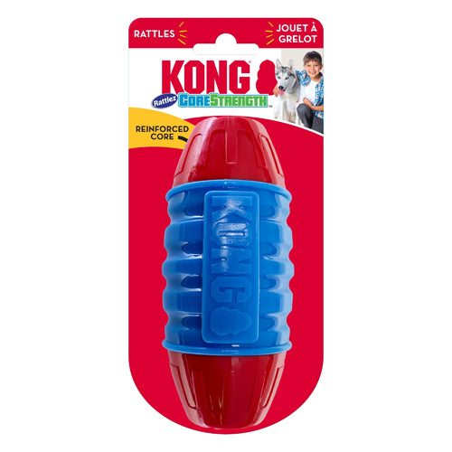 KONG CoreStrength Rattlez Dog Toy Football 1ea/MD/LG