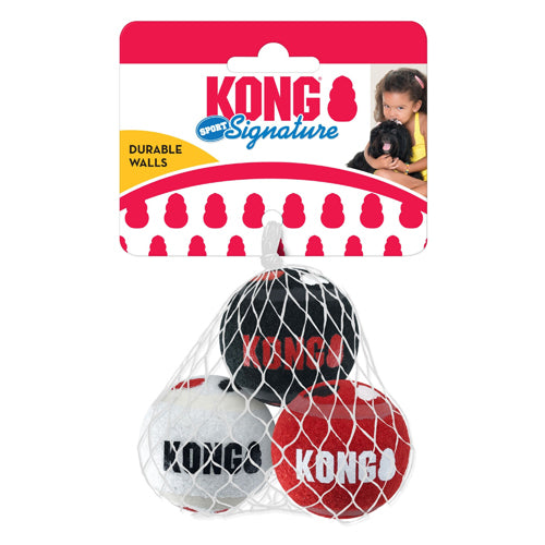 KONG Signature Sport Balls Dog Toy 1ea/SM, 3 pk