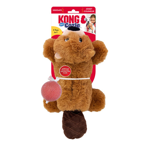 KONG Cozie Pocketz Dog Toy Beaver 1ea/SM