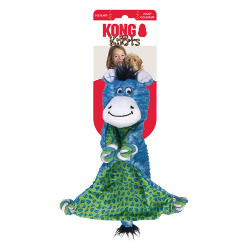 KONG Knots Flatz Dog Toy Zebra 1ea/MD/LG