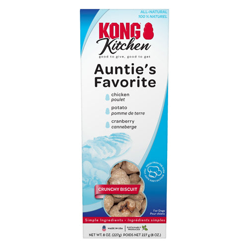 KONG Kitchen Crunchy Biscuit Dog Treats Aunties Favorite 1ea/8 oz
