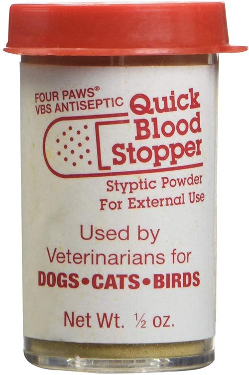 Four Paws Antiseptic Pet Blood Stopper Powder for Dogs; Cats; and Birds 1ea-0.5 oz