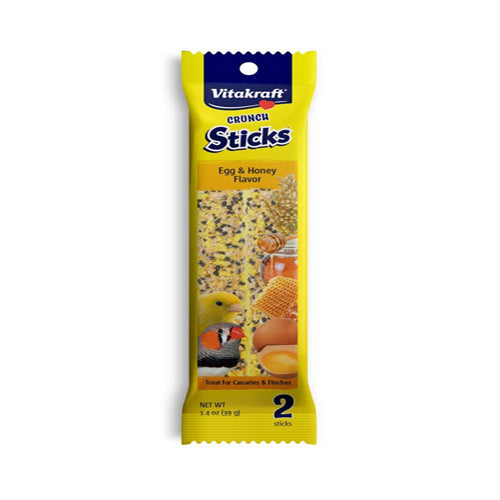 Vitakraft Crunch Sticks Egg and Honey Flavor Canaries and Finches Treat 1.4 oz 2 Count