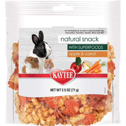 Kaytee Natural Snack with Superfoods Carrot Apple Carrot and Apple Blend; 1ea-2.5 oz