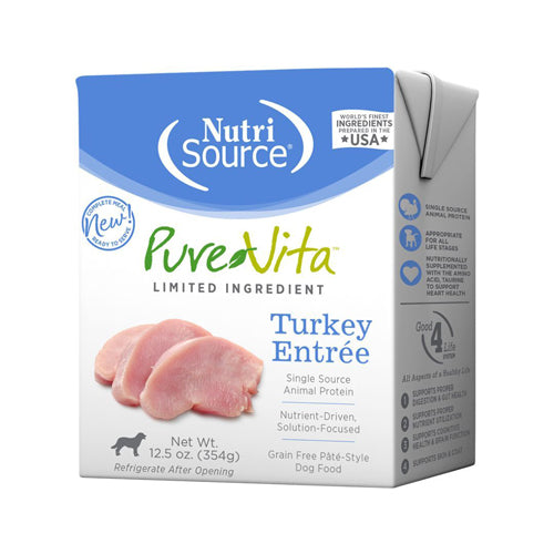 Pure Vita Dog Grain Free Turkey Entrée 12.5Oz