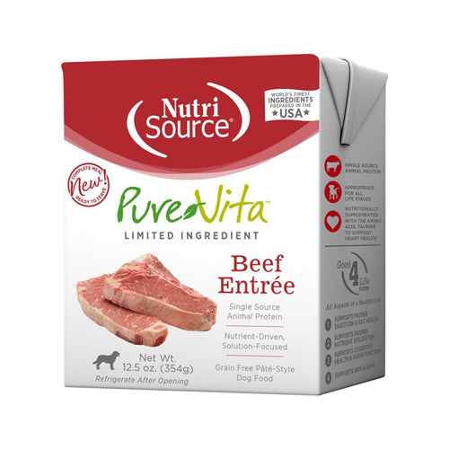 Pure Vita Dog Grain Free Beef Entrée 12.5Oz
