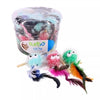 Coastal Turbo Bulk Cat Toy Bins, Monster Wand with Feathers, 33 Pieces