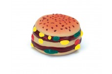 Rascals Latex Dog Toy hamburger Multi-Color 2.5 in