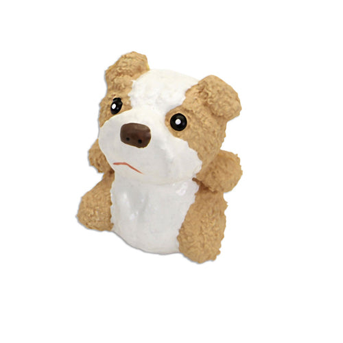 Rascals Latex Dog Toy Bulldog White; Tan 3 in