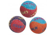 Spot Burlap Ball Catnip Toy Assorted 1.5 in 3 Pack