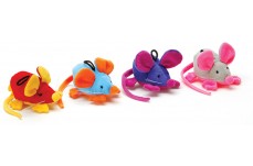 Spot Rattle Clatter Mouse Cat Toy with Catnip Assorted 9 in Large