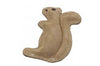 Dura-Fused Leather and Jute Dog Toy Squirrel Tan Small