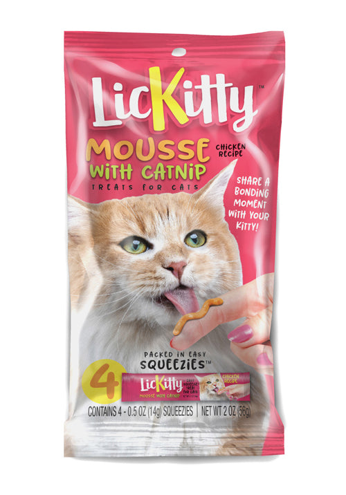 Against the Grain LicKitty Mousse with Catnip Treat Chicken; 17ea-2 oz