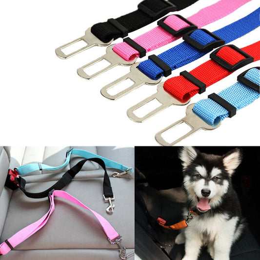 Pet Car Safety Belt Nylon Pets Dog Cat Seat Lead Leash Harness for Puppy Kitten Vehicle Security Leash 65Cm Adjustable