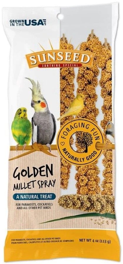 Sunseed Golden Millet Spray Natural Bird Treat