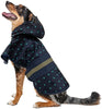 Fashion Pet Polka Dot Dog Raincoat Navy