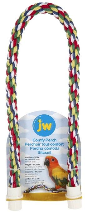 JW Pet Flexible Multi-Color Comfy Rope Perch 32 Inch