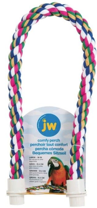 JW Pet Flexible Multi-Color Comfy Rope Perch 36 Inch