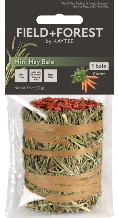 Kaytee Field and Forest Mini Hay Bale Carrot