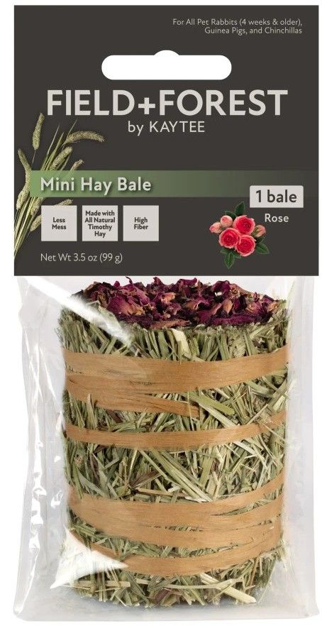 Kaytee Field and Forest Mini Hay Bale Rose