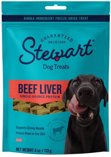 Stewart Freeze Dried Beef Liver Treats Resealable Pouch