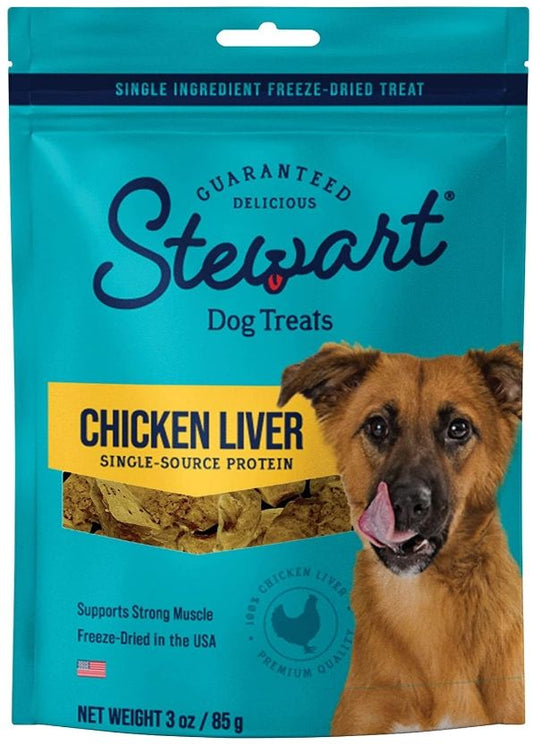 Stewart Freeze Dried Chicken Liver Treats Resealable Pouch