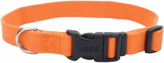 Coastal Pet New Earth Soy Adjustable Dog Collar Pumpkin Orange