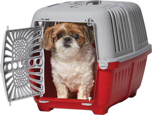 MidWest Spree Plastic Door Travel Carrier Red Pet Kennel