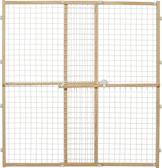 MidWest Wire Mesh Wood Presuure Mount Pet Safety Gate