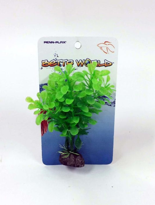 Penn Plax Betta World Decorative Aquarium Plant Green