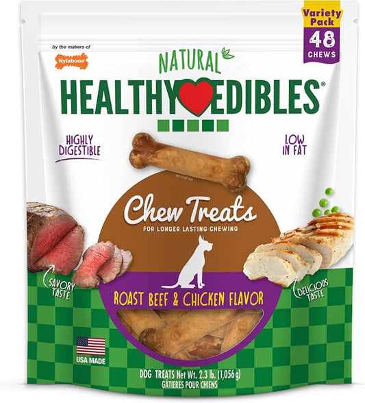 Nylabone Healthy Edibles Wholesome Dog Chews - Variety Pack