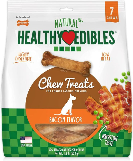 Nylabone Healthy Edibles Wholesome Dog Chews - Bacon Flavor