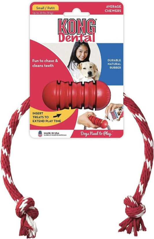 KONG Dental With Floss Rope Chew Toy Small 