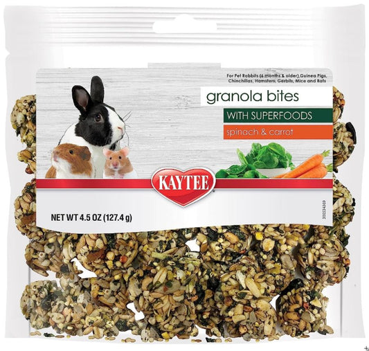 Kaytee Granola Bites with Super Foods Spinach and Carrot