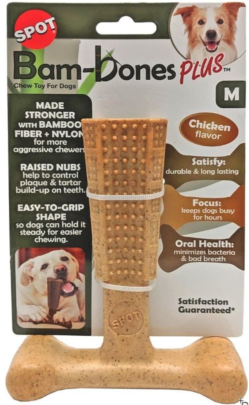 Spot Bambone Plus Chicken Dog Chew Toy Medium