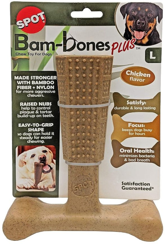 Spot Bambone Plus Chicken Dog Chew Toy Large