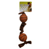 Li'l Pals Plush Basketball Plush Tug Dog Toy Brown