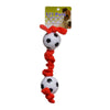 Li'l Pals Soccer Ball Plush Tug Dog Toy Red, Black and White