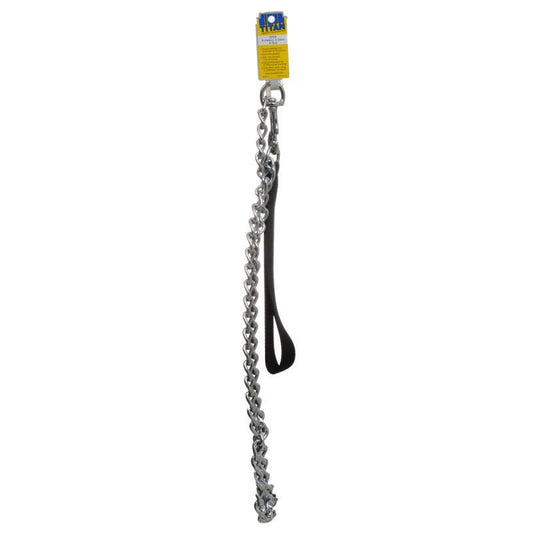 Titan Chain Lead with Nylon Handle Black