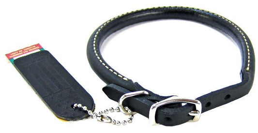 Circle T Pet Leather Round Collar Black