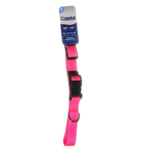 Tuff Collar Nylon Adjustable Collar Neon Pink