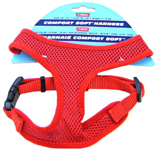 Coastal Pet Comfort Soft Adjustable Harness Red