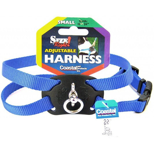 Coastal Pet Size Right Nylon Adjustable Harness Blue