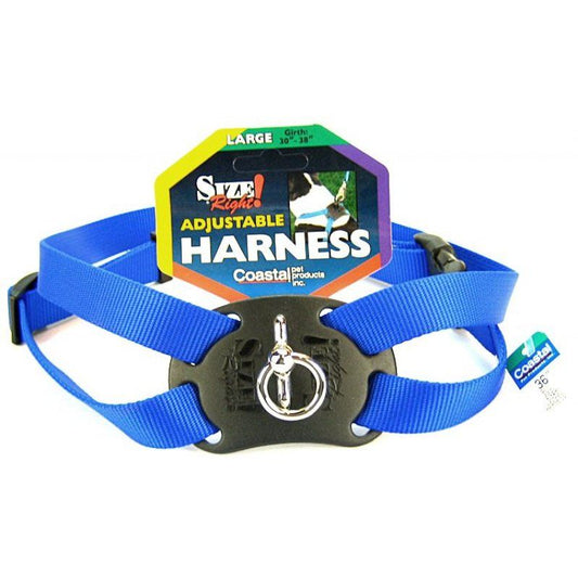 Coastal Pet Size Right Nylon Adjustable Harness Blue