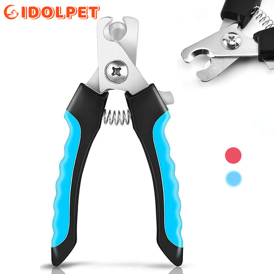 Professional Pet Nail Clipper with Safety Guard Stainless Steel Scissors Cat Dog for Claw Care Grooming Supplies Size Fits All